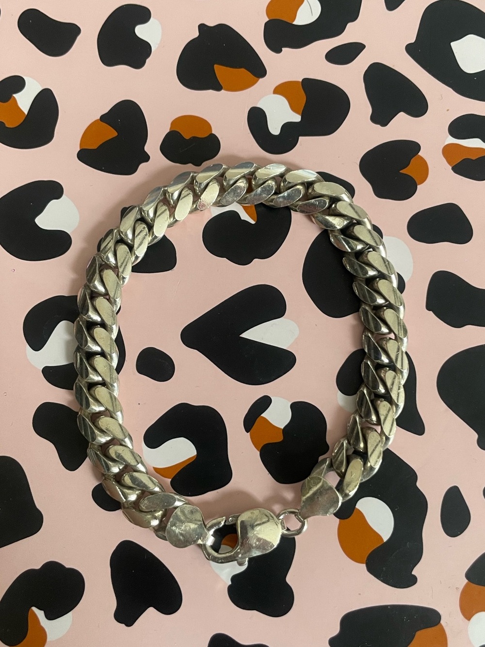 Italian Sterling Silver Latch Bracelet